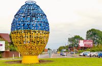 Коломию прикрасило ще одне яйце – синьо-жовте