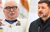 Валенса скинув синьо-жовтий значок на знак протесту проти дій Зеленського